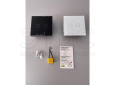 Выключатель 2Кл сенсорный скрытый серый WI-FI Выключатель 2Кл сенсорный скрытый серый WI-FI